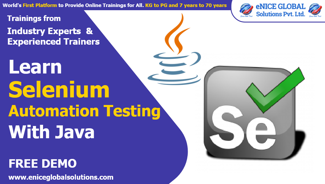 eNICE SELENIUM AUTOMATION TESTING with JAVA Free Demo