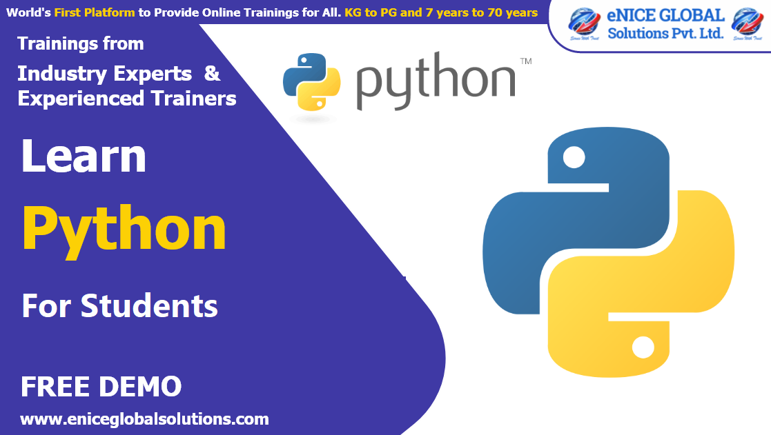 eNice Python Summer Batch For School Kids - Free Demo